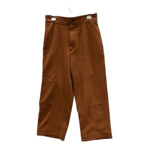 Urban Outfitters‎ Womens M Wide Leg Cropped Knit Pant Rust/Dark Orange Boho